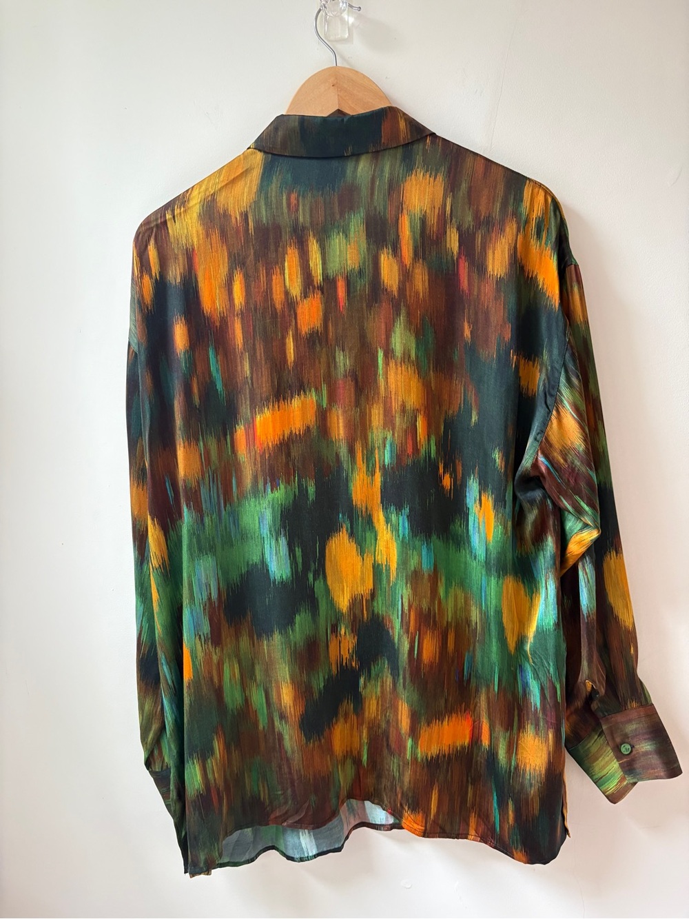 Lafayette 148 New York Multicolor Abstract Button-Down Shirt - Picture 3 of 11